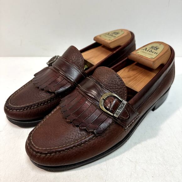 NEW HEELS Rancourt & Co. x H. S. Trask Buckle Loafer Brown Made in USA 9 D main image 7